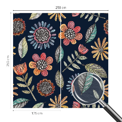 Vlies-Fototapete fürs Wohnzimmer Blumenmosaik