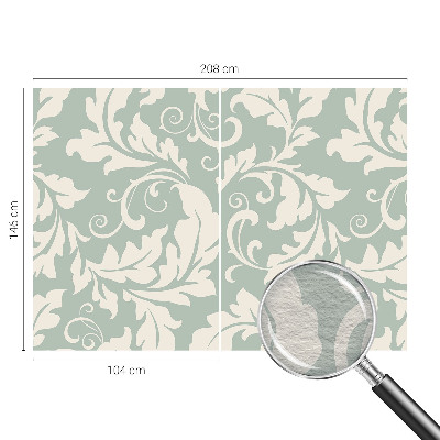 Vlies-Fototapete fürs Schlafzimmer mit dekorativem Blättermotiv