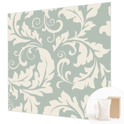 Vlies-Fototapete fürs Schlafzimmer mit dekorativem Blättermotiv