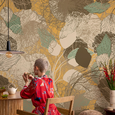 Vliestapete fürs Wohnzimmer Pflanzenschönheit