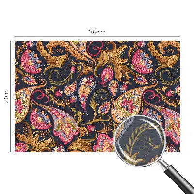 Vliestapete fürs Schlafzimmer mit buntem Paisley-Motiv