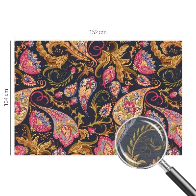 Vliestapete fürs Schlafzimmer mit buntem Paisley-Motiv