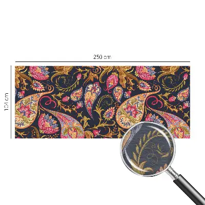 Vliestapete fürs Schlafzimmer mit buntem Paisley-Motiv