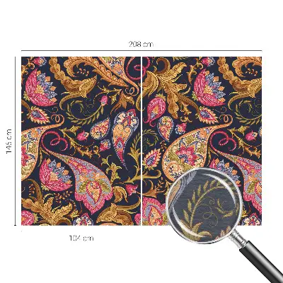 Vliestapete fürs Schlafzimmer mit buntem Paisley-Motiv