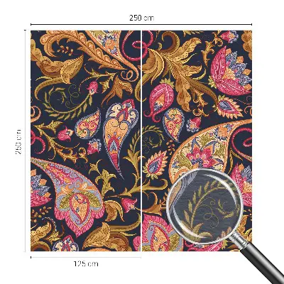 Vliestapete fürs Schlafzimmer mit buntem Paisley-Motiv