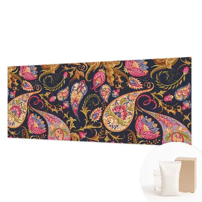 Vliestapete fürs Schlafzimmer mit buntem Paisley-Motiv