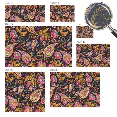 Vliestapete fürs Schlafzimmer mit buntem Paisley-Motiv