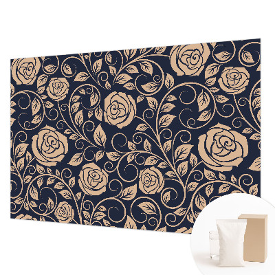 Moderne Vlies-Fototapete mit romantischem Blumenmotiv