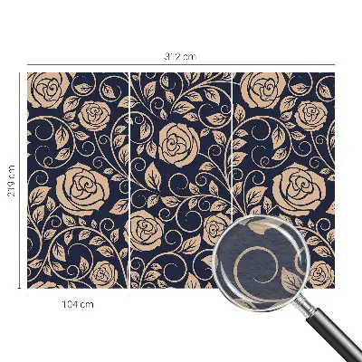 Moderne Vlies-Fototapete mit romantischem Blumenmotiv