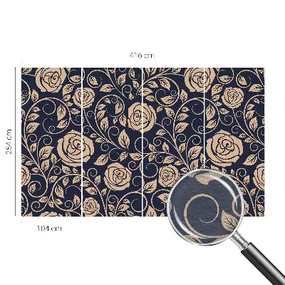 Moderne Vlies-Fototapete mit romantischem Blumenmotiv