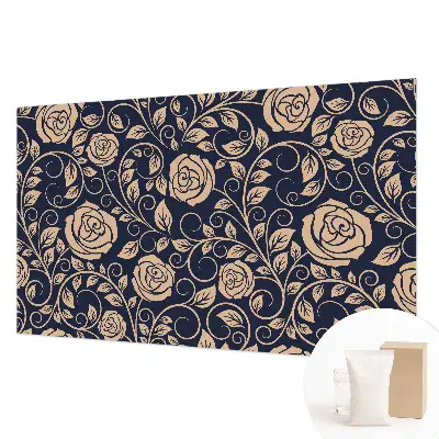 Moderne Vlies-Fototapete mit romantischem Blumenmotiv