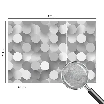 Vlies-Fototapete mit grauen Kreisen