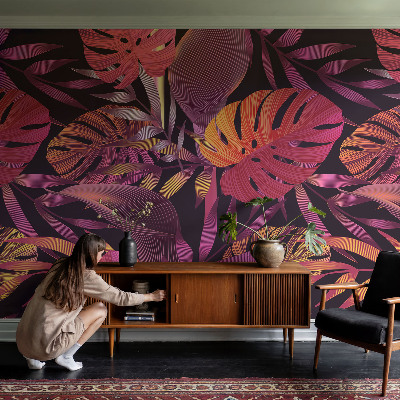 Wandtapete Exotische Blätter