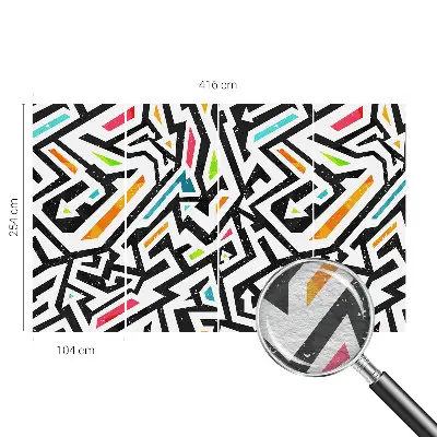 Fototapete fürs Wohnzimmer mit abstraktem Mosaikdesign