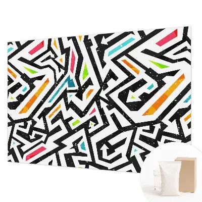 Fototapete fürs Wohnzimmer mit abstraktem Mosaikdesign