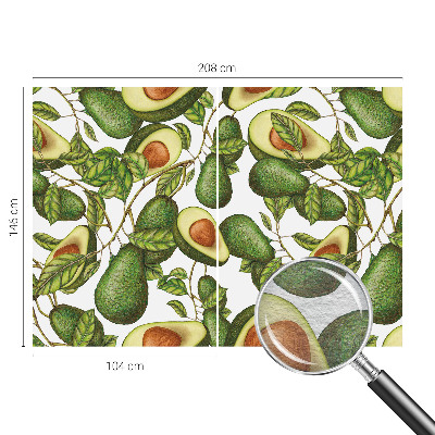 Bedruckte Vlies-Fototapete Avocado-Muster