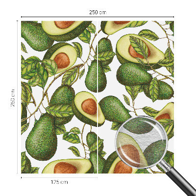 Bedruckte Vlies-Fototapete mit Avocado-Muster