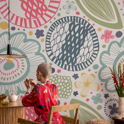 Vliestapete fürs Schlafzimmer Blumenmuster