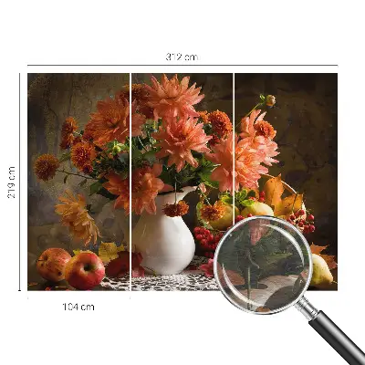Wand-Fototapete mit herbstlicher Komposition