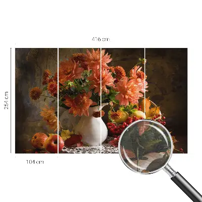Wand-Fototapete mit herbstlicher Komposition