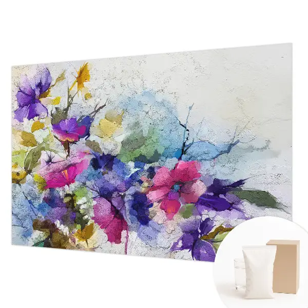 Fototapete mit abstrakten Blumenmotiven