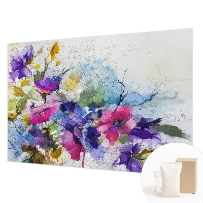 Fototapete mit abstrakten Blumenmotiven
