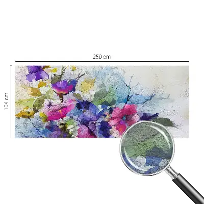 Fototapete mit abstrakten Blumenmotiven