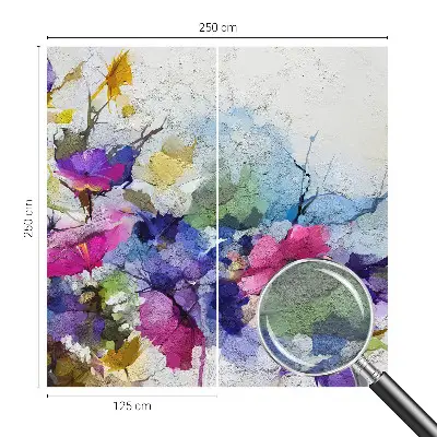 Fototapete mit abstrakten Blumenmotiven