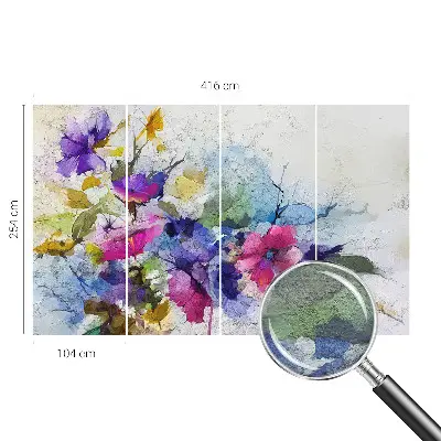Fototapete mit abstrakten Blumenmotiven