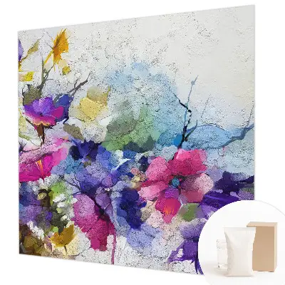 Fototapete mit abstrakten Blumenmotiven