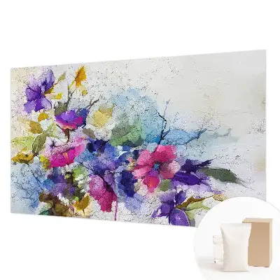 Fototapete mit abstrakten Blumenmotiven