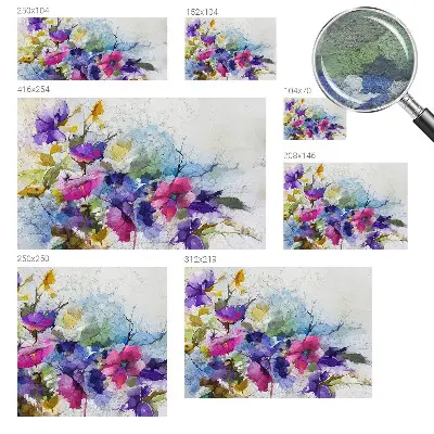 Fototapete mit abstrakten Blumenmotiven