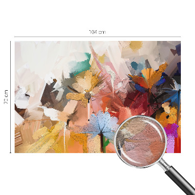 Fototapete fürs Wohnzimmer mit floral-abstraktem Motiv
