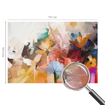Fototapete fürs Wohnzimmer mit floral-abstraktem Motiv