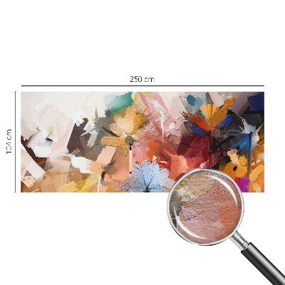 Fototapete fürs Wohnzimmer mit floral-abstraktem Motiv