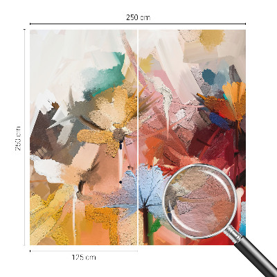 Fototapete fürs Wohnzimmer Florale Abstraktion