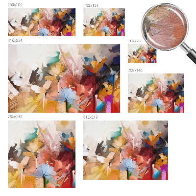 Fototapete fürs Wohnzimmer Florale Abstraktion