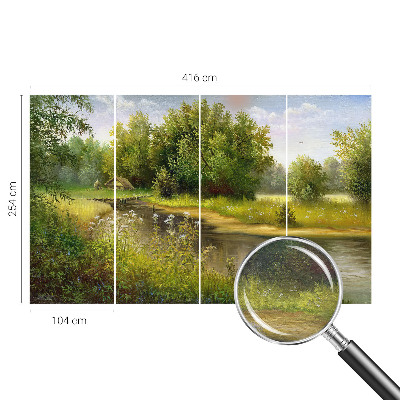Vlies-Fototapete mit ländlicher Landschaft