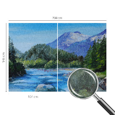 Vlies-Fototapete fürs Kinderzimmer mit einer Berglandschaft