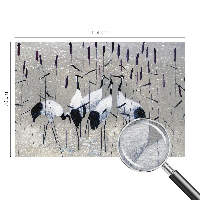 Fototapete aus Vlies Harmonische Kraniche