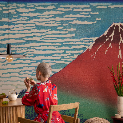 Vliestapete fürs Wohnzimmer Roter Berg