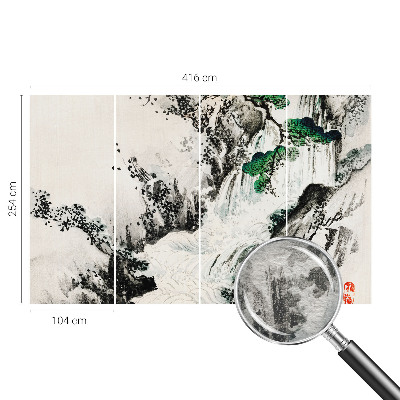 Wand-Fototapete mit einem Motiv eines Wasserfalls
