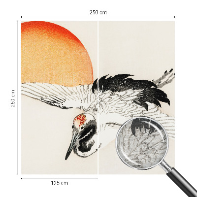 Vliestapete fürs Wohnzimmer Eleganter Kranich