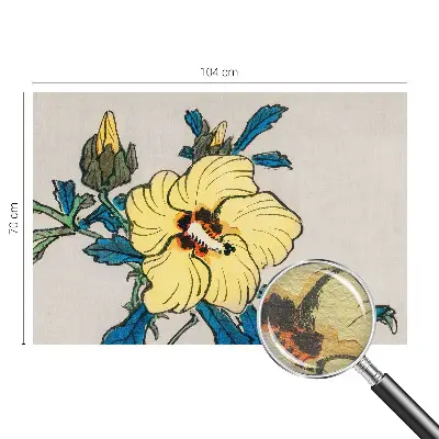 Fototapete nach Maß mit gelber Blumenillustration