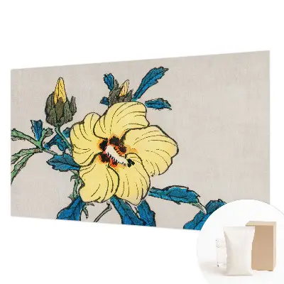 Fototapete nach Maß mit gelber Blumenillustration