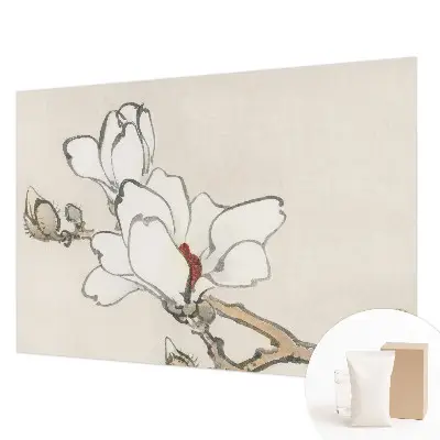 Fototapete mit zarten Magnolienmotiven
