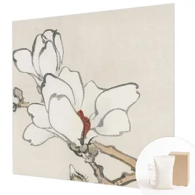 Fototapete mit zarten Magnolienmotiven