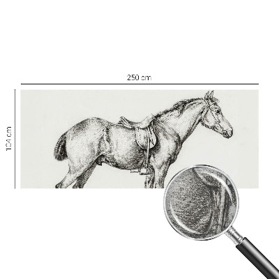 Fototapete fürs Wohnzimmer Skizze eines Pferdes