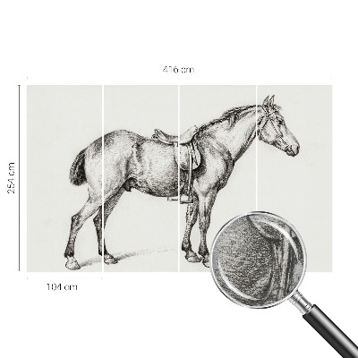 Fototapete fürs Wohnzimmer Skizze eines Pferdes