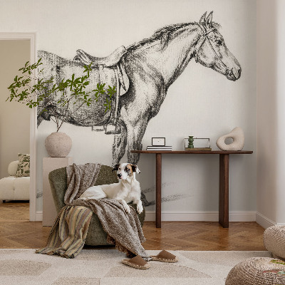 Fototapete fürs Wohnzimmer Skizze eines Pferdes